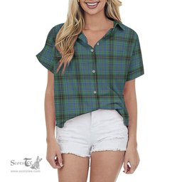 ScotsTee Shop Scottish MacInnes Ancient Clan Tartan Women Casual Shirt - Classic