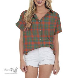 ScotsTee Shop Scottish MacKintosh Ancient Clan Tartan Women Casual Shirt - Classic