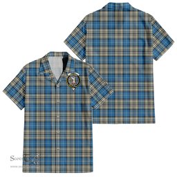 ScotsTee Shop Scottish Napier Ancient Clan Crest Tartan Women Casual Shirt - Classic