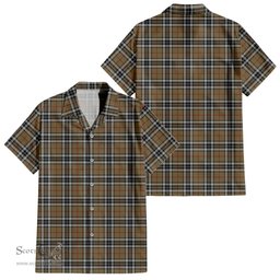 ScotsTee Shop Scottish Thomson Camel Clan Tartan Women Casual Shirt - Classic