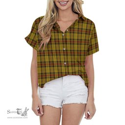 ScotsTee Shop Scottish Morgan of Wales Clan Tartan Women Casual Shirt - Classic