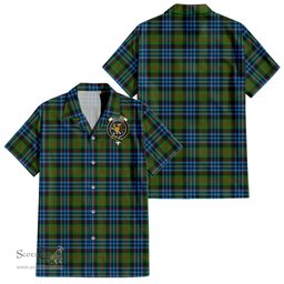 ScotsTee Shop Scottish Newlands of Lauriston Clan Crest Tartan Women Casual Shirt - Classic