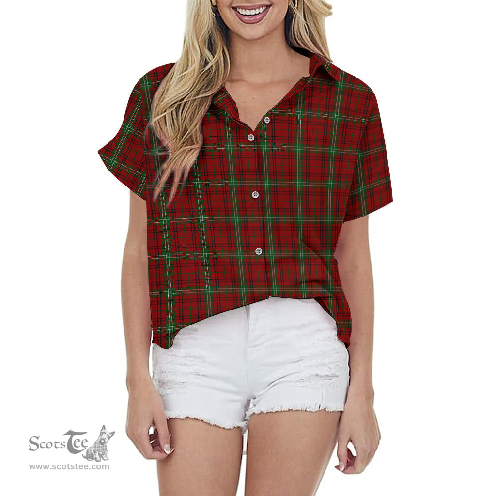 ScotsTee Shop Scottish Morrison Clan Tartan Women Casual Shirt - Classic