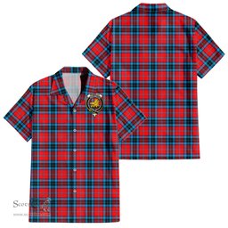 ScotsTee Shop Scottish MacTavish Modern Clan Crest Tartan Women Casual Shirt - Classic