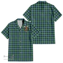 ScotsTee Shop Scottish Melville Ancient Clan Crest Tartan Women Casual Shirt - Classic