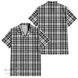 ScotsTee Shop Scottish Scott Black White Clan Tartan Women Casual Shirt - Classic