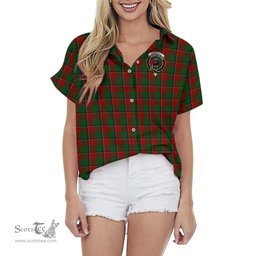 ScotsTee Shop Scottish Turnbull Dress Clan Crest Tartan Women Casual Shirt - Classic