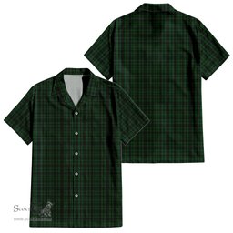 ScotsTee Shop Scottish Menzies Green Clan Tartan Women Casual Shirt - Classic