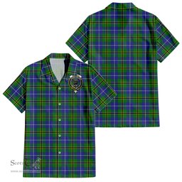 ScotsTee Shop Scottish Turnbull Hunting Clan Crest Tartan Women Casual Shirt - Classic