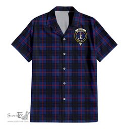 ScotsTee Shop Scottish McCoy Blue Clan Crest Tartan Women Casual Shirt - Classic