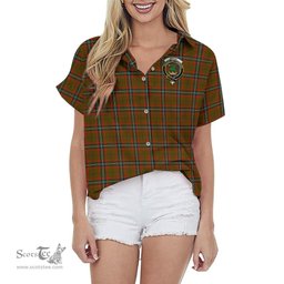 ScotsTee Shop Scottish Seton Hunting Modern Clan Crest Tartan Women Casual Shirt - Classic
