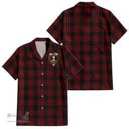 ScotsTee Shop Scottish Menzies Hunting Clan Crest Tartan Women Casual Shirt - Classic