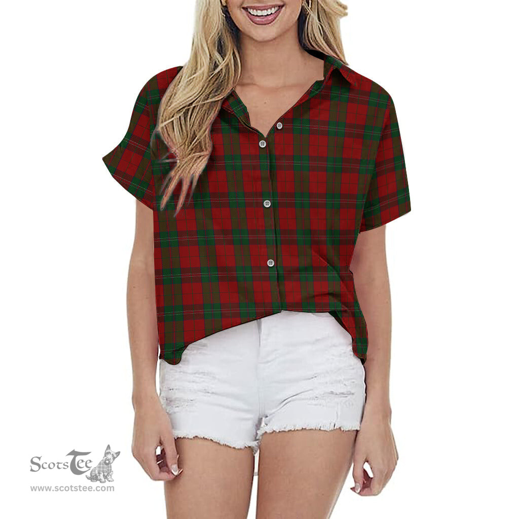 ScotsTee Shop Scottish Thomas of Wales Clan Tartan Women Casual Shirt - Classic