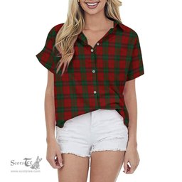 ScotsTee Shop Scottish Thomas of Wales Clan Tartan Women Casual Shirt - Classic