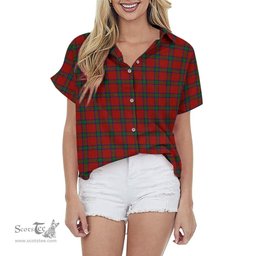 ScotsTee Shop Scottish Wood Dress Clan Tartan Women Casual Shirt - Classic