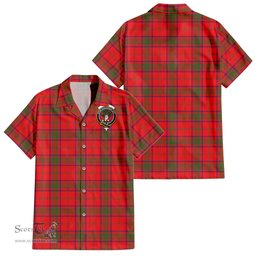 ScotsTee Shop Scottish Ross Modern Clan Crest Tartan Women Casual Shirt - Classic