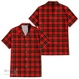 ScotsTee Shop Scottish Wallace Hunting Red Clan Tartan Women Casual Shirt - Classic