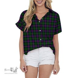 ScotsTee Shop Scottish Morrison Modern Clan Tartan Women Casual Shirt - Classic