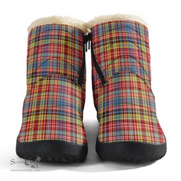 ScotsTee Shop Scottish Drummond of Strathallan Clan Tartan Cozy Winter Boots