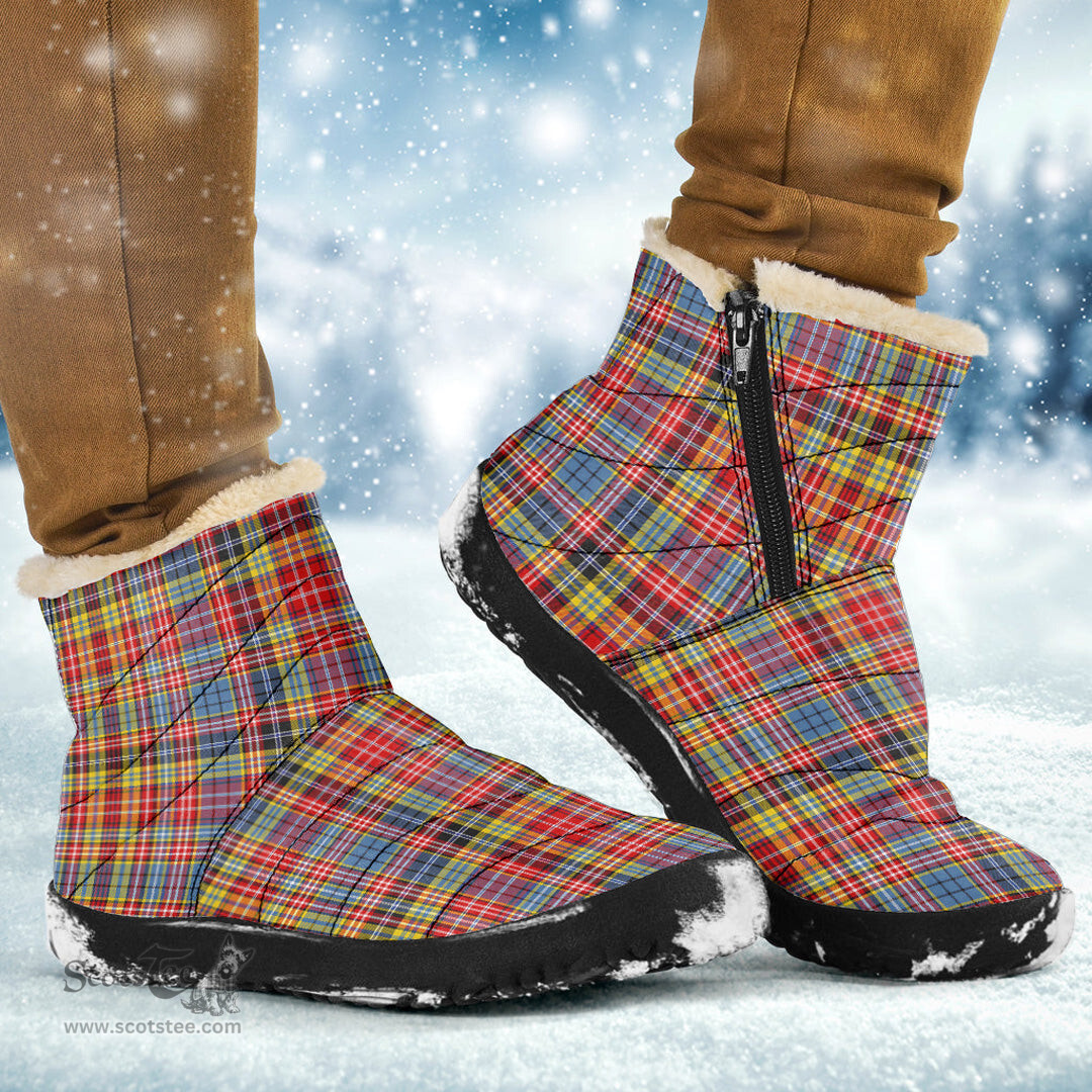 ScotsTee Shop Scottish Drummond of Strathallan Clan Tartan Cozy Winter Boots