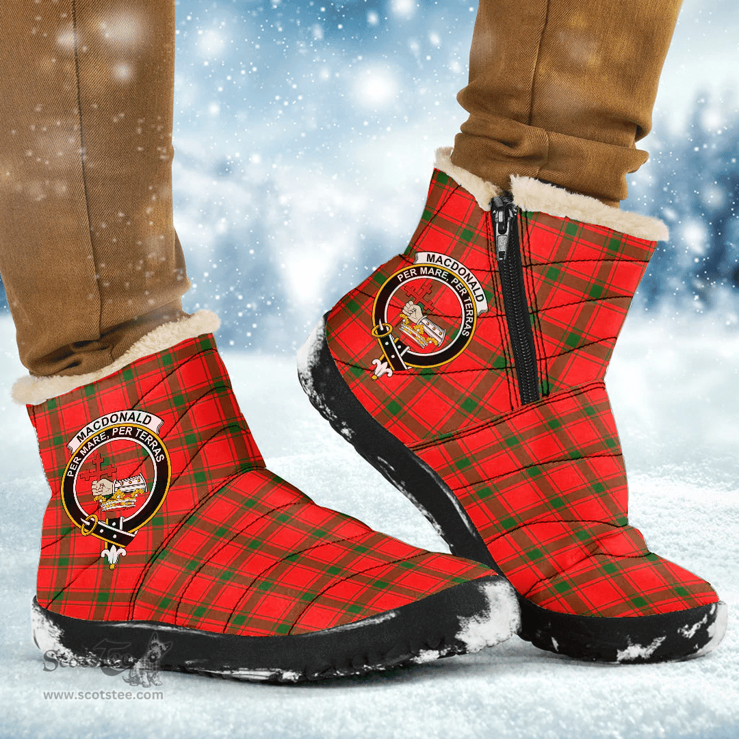 ScotsTee Shop Scottish MacDonald of Sleat Clan Crest Tartan Cozy Winter Boots
