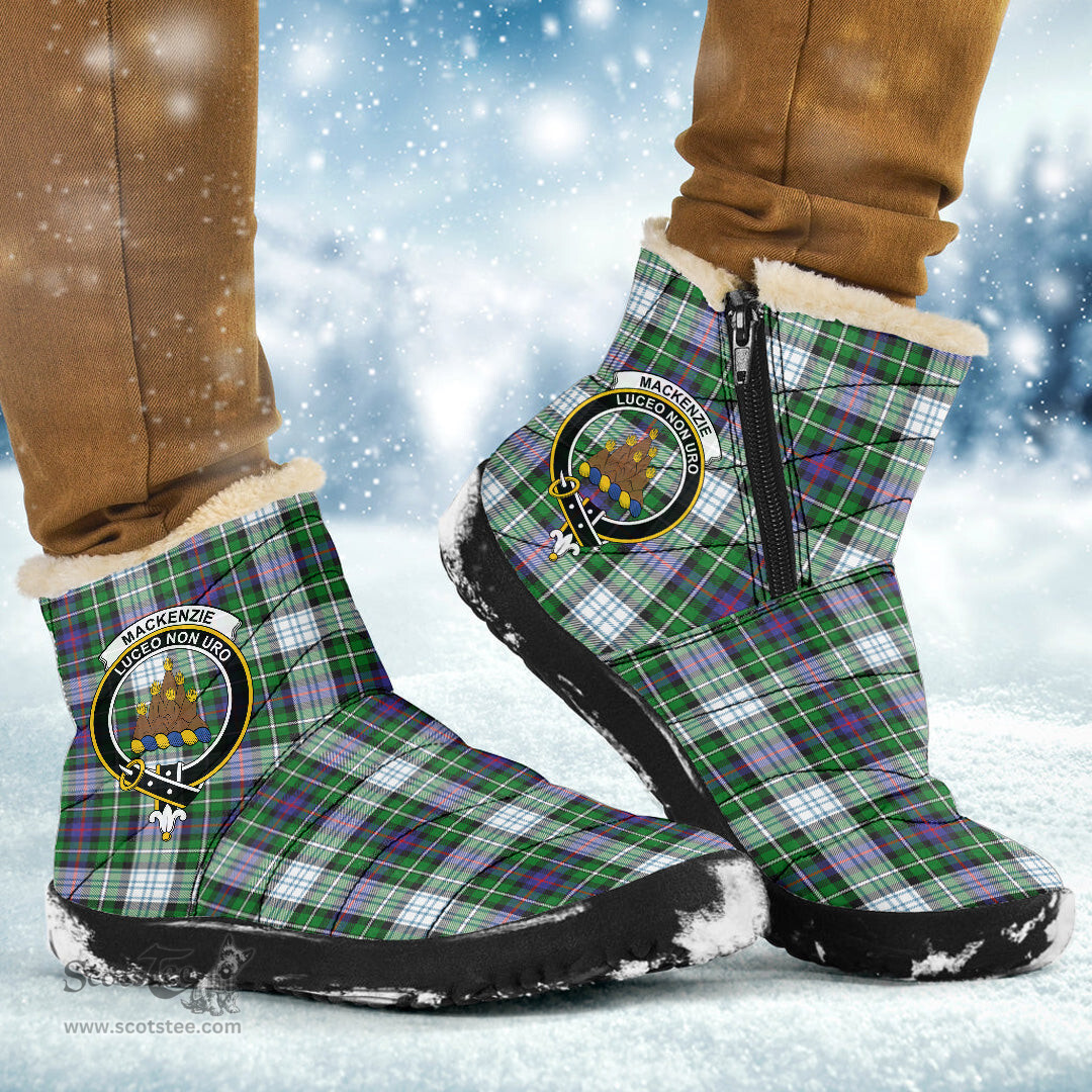 ScotsTee Shop Scottish MacKenzie Dress Modern Clan Crest Tartan Cozy Winter Boots