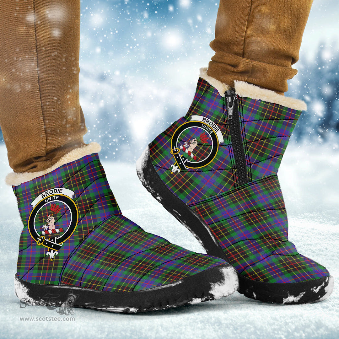 ScotsTee Shop Scottish Brodie Hunting Modern Clan Crest Tartan Cozy Winter Boots