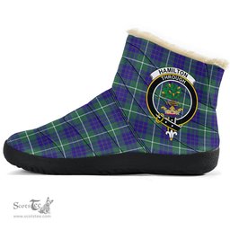 ScotsTee Shop Scottish Hamilton Hunting Modern Clan Crest Tartan Cozy Winter Boots