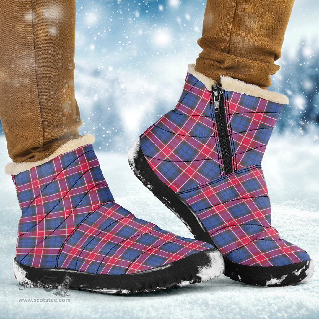 ScotsTee Shop Scottish Graham of Menteith Red Clan Tartan Cozy Winter Boots
