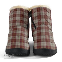 ScotsTee Shop Scottish Cunningham Burgundy Dancers Clan Tartan Cozy Winter Boots