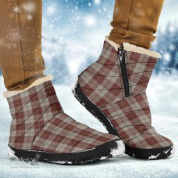 ScotsTee Shop Scottish Cunningham Burgundy Dancers Clan Tartan Cozy Winter Boots