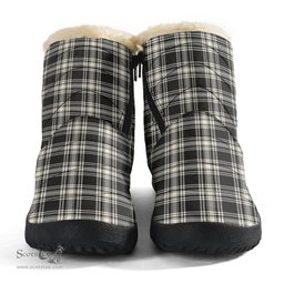 ScotsTee Shop Scottish Menzies Black White Ancient Clan Tartan Cozy Winter Boots