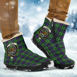 ScotsTee Shop Scottish Leslie Hunting Clan Crest Tartan Cozy Winter Boots
