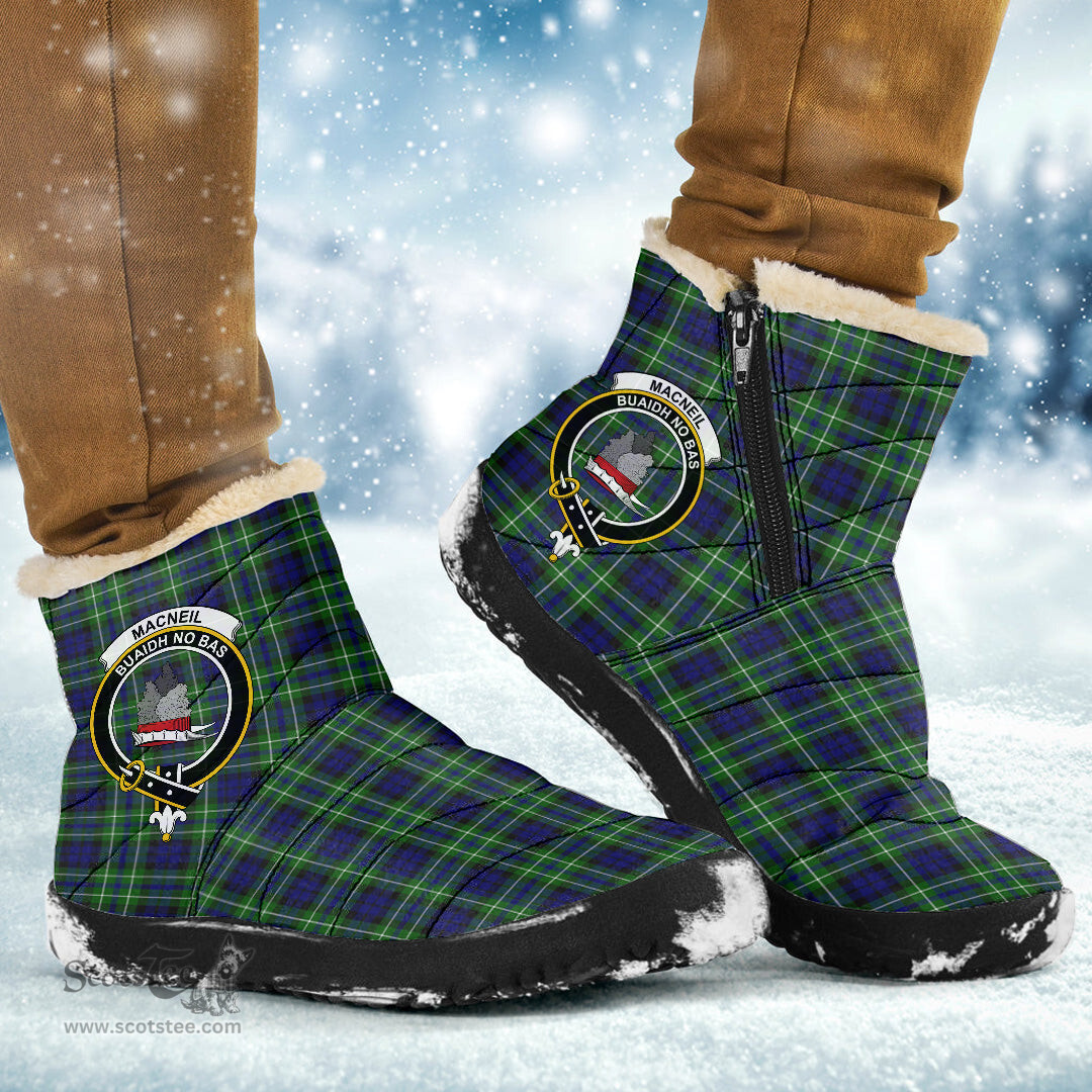 ScotsTee Shop Scottish MacNeil of Colonsay Modern Clan Crest Tartan Cozy Winter Boots