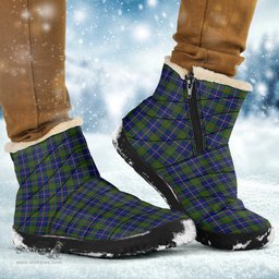 ScotsTee Shop Scottish MacLeod of Harris Modern Clan Tartan Cozy Winter Boots