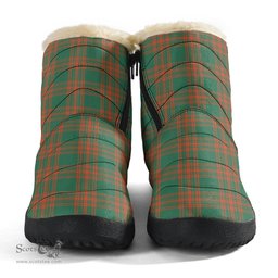 ScotsTee Shop Scottish Menzies Green Ancient Clan Tartan Cozy Winter Boots