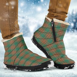 ScotsTee Shop Scottish Menzies Green Ancient Clan Tartan Cozy Winter Boots