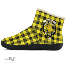 ScotsTee Shop Scottish MacLeod of Lewis Modern Clan Crest Tartan Cozy Winter Boots