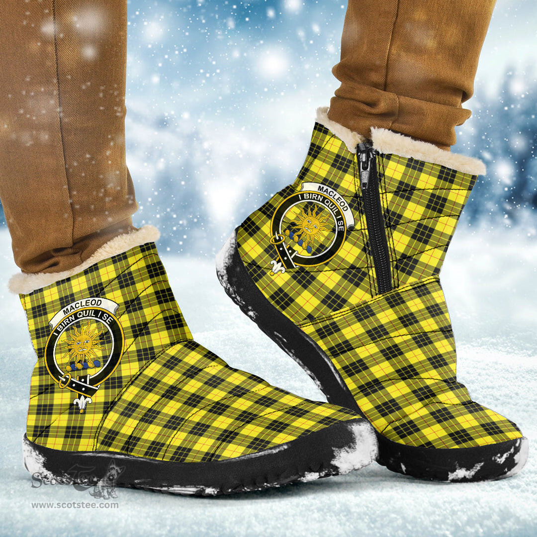ScotsTee Shop Scottish MacLeod of Lewis Modern Clan Crest Tartan Cozy Winter Boots
