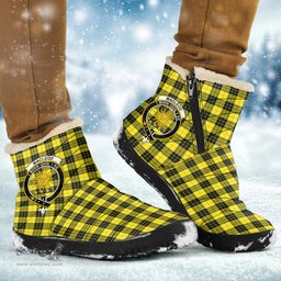 ScotsTee Shop Scottish MacLeod of Lewis Modern Clan Crest Tartan Cozy Winter Boots