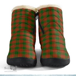 ScotsTee Shop Scottish Menzies Green Modern Clan Crest Tartan Cozy Winter Boots