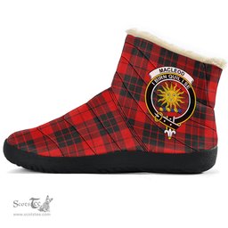 ScotsTee Shop Scottish MacLeod of Raasay Clan Crest Tartan Cozy Winter Boots