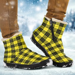 ScotsTee Shop Scottish MacLeod of Lewis Modern Clan Tartan Cozy Winter Boots