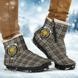 ScotsTee Shop Scottish MacLeod of Harris Weathered Clan Crest Tartan Cozy Winter Boots