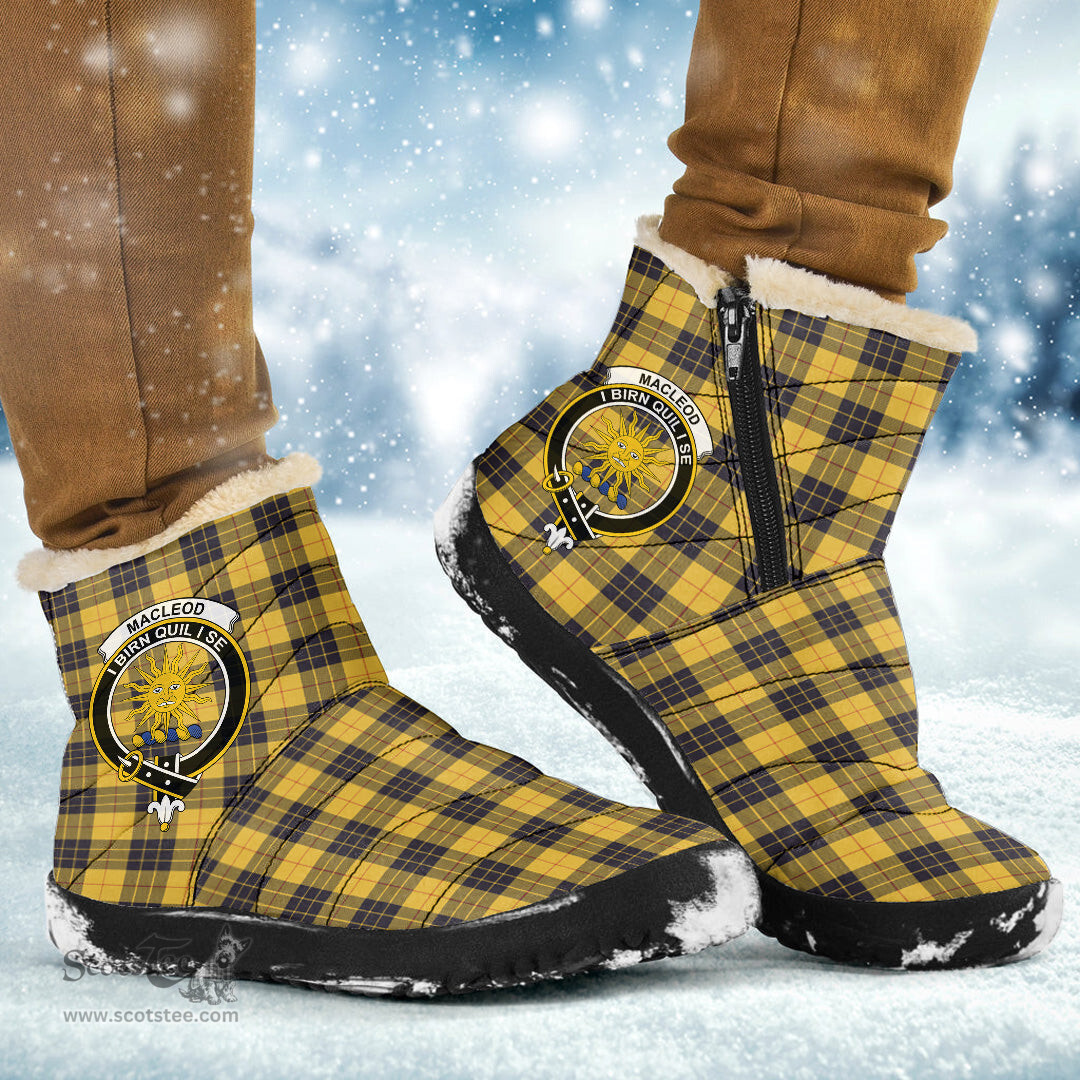 ScotsTee Shop Scottish MacLeod of Lewis Ancient Clan Crest Tartan Cozy Winter Boots