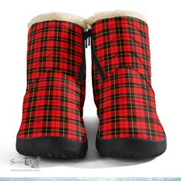 ScotsTee Shop Scottish Wallace Hunting Red Clan Crest Tartan Cozy Winter Boots