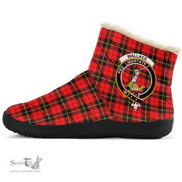 ScotsTee Shop Scottish Wallace Hunting Red Clan Crest Tartan Cozy Winter Boots