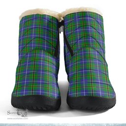 ScotsTee Shop Scottish Turnbull Hunting Clan Crest Tartan Cozy Winter Boots