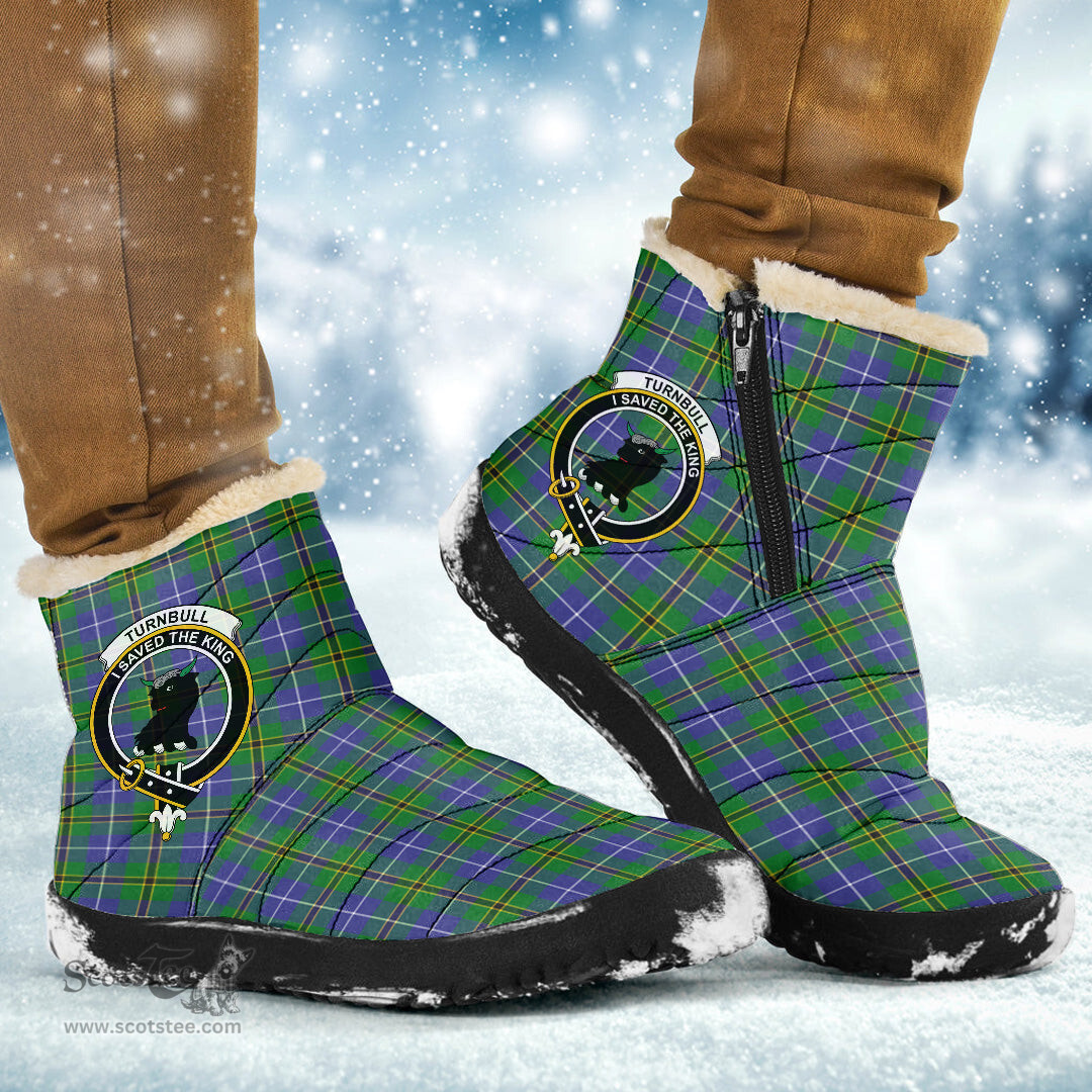 ScotsTee Shop Scottish Turnbull Hunting Clan Crest Tartan Cozy Winter Boots