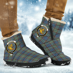ScotsTee Shop Scottish Nicolson Hunting Ancient Clan Crest Tartan Cozy Winter Boots